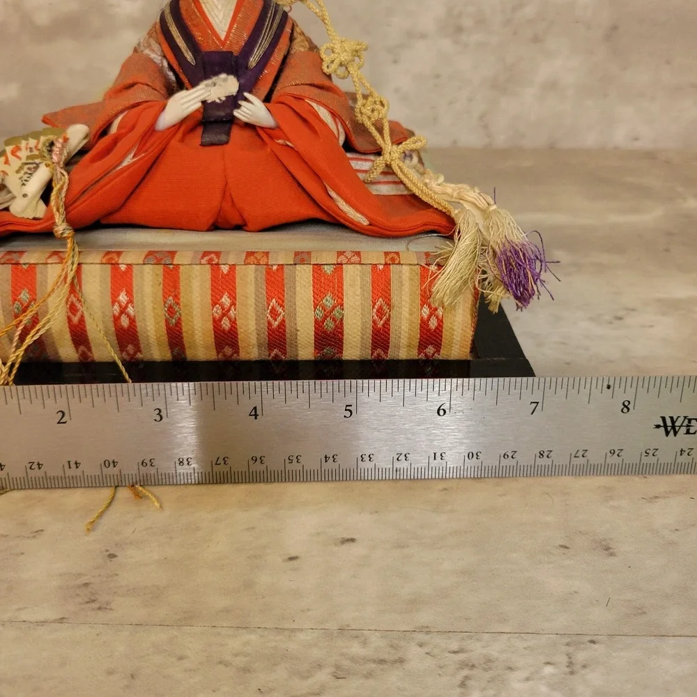 Vintage Japanese‎ Hina Doll Figurine Display Case Antique Decoration
